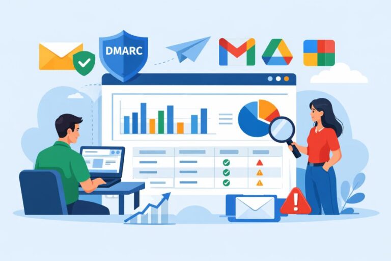How can I generate and interpret DMARC aggregate reports for G Suite?