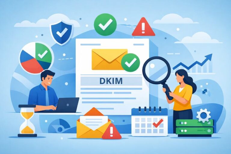 How often should I run a DKIM test to maintain email deliverability?