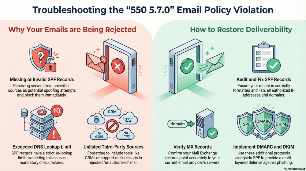 550 5.7.0 local policy violation,