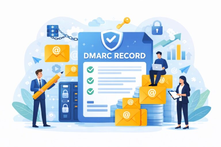 What are the best practices to follow when generating a DMARC record for a high-volume mailer?