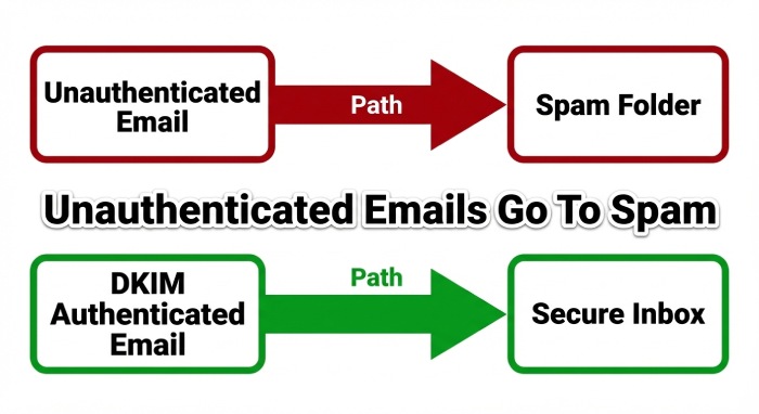 Unauthenticated Emails Go To Spam