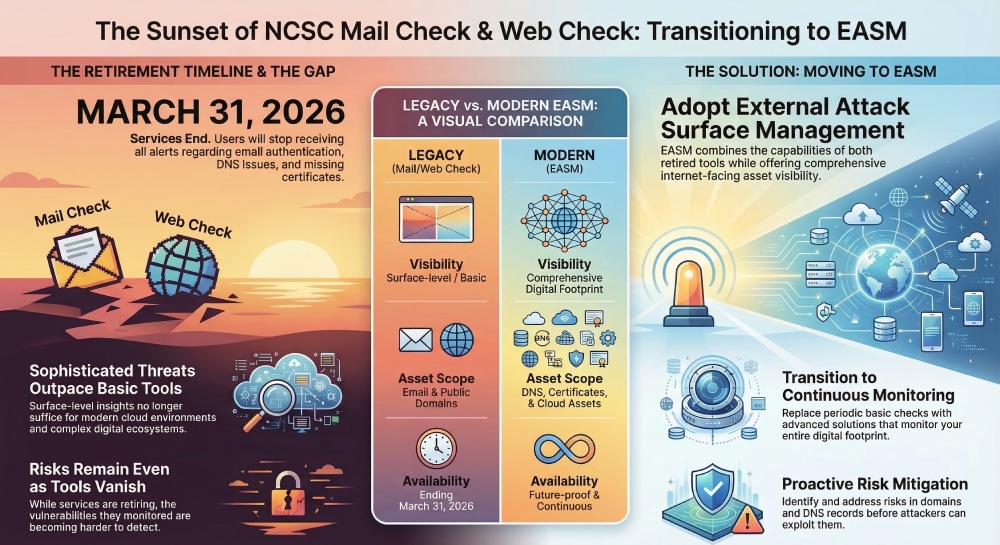 The Sunset of NCSC Mail Check and Web Check