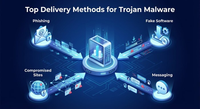 Trojan malware follows the same concept