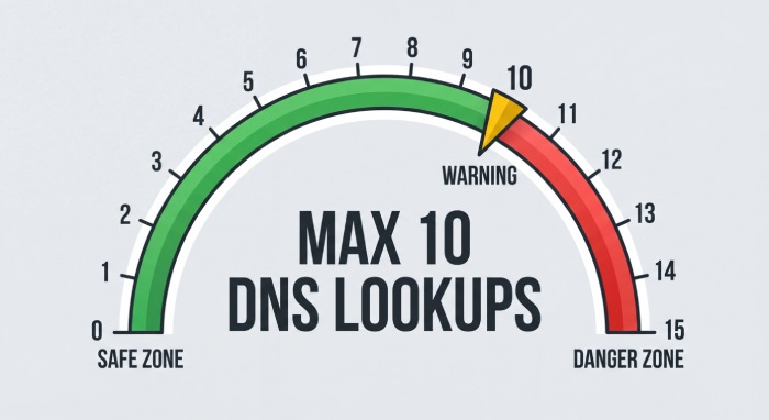 Designing SPF to stay under 10 lookups with many vendors