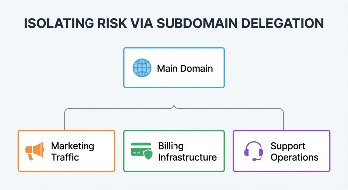 Subdomain policies, organizational domains, and branding